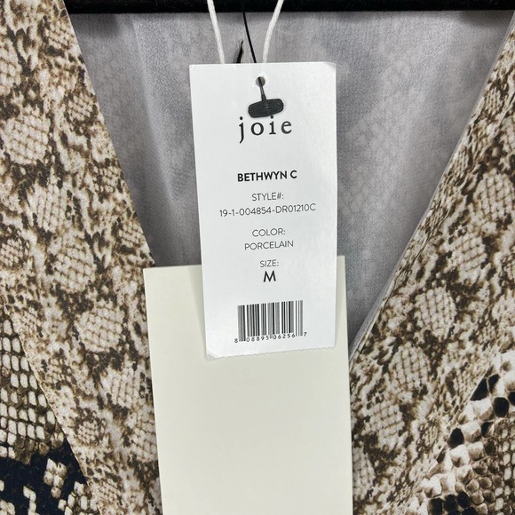 NWT Joie Bethwyn C Snakeskin Print Wrap Style Dress Size Medium - Picture 5 of 9